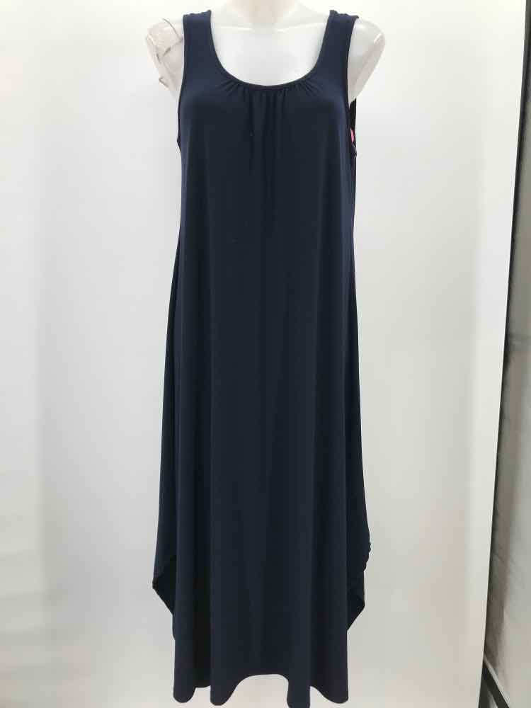 Compli K Navy Size Medium Midi Sleeveless Dress