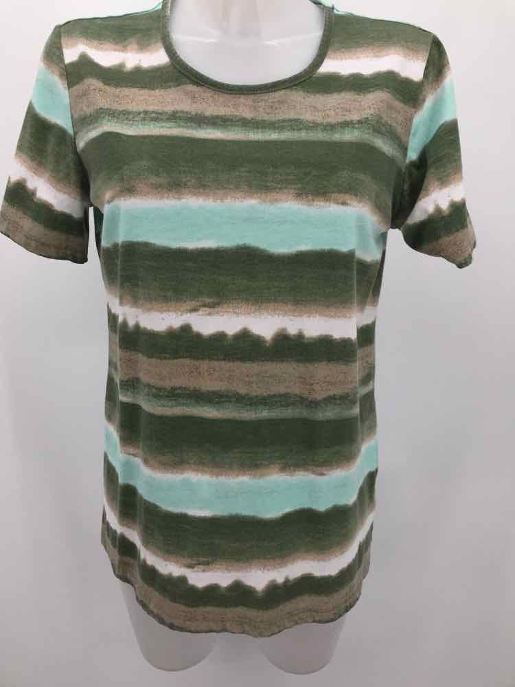 Coral Bay Green Size Medium Stripe T-shirt