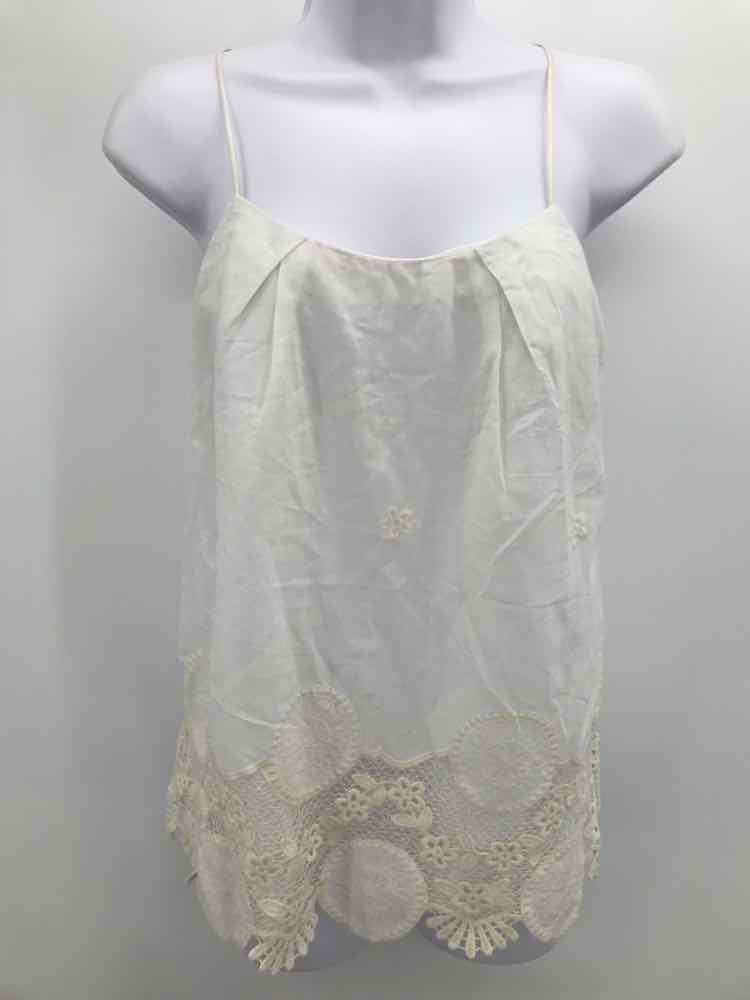 Corey Lynn Calter White Size 0 Cotton Crochet Tank Top