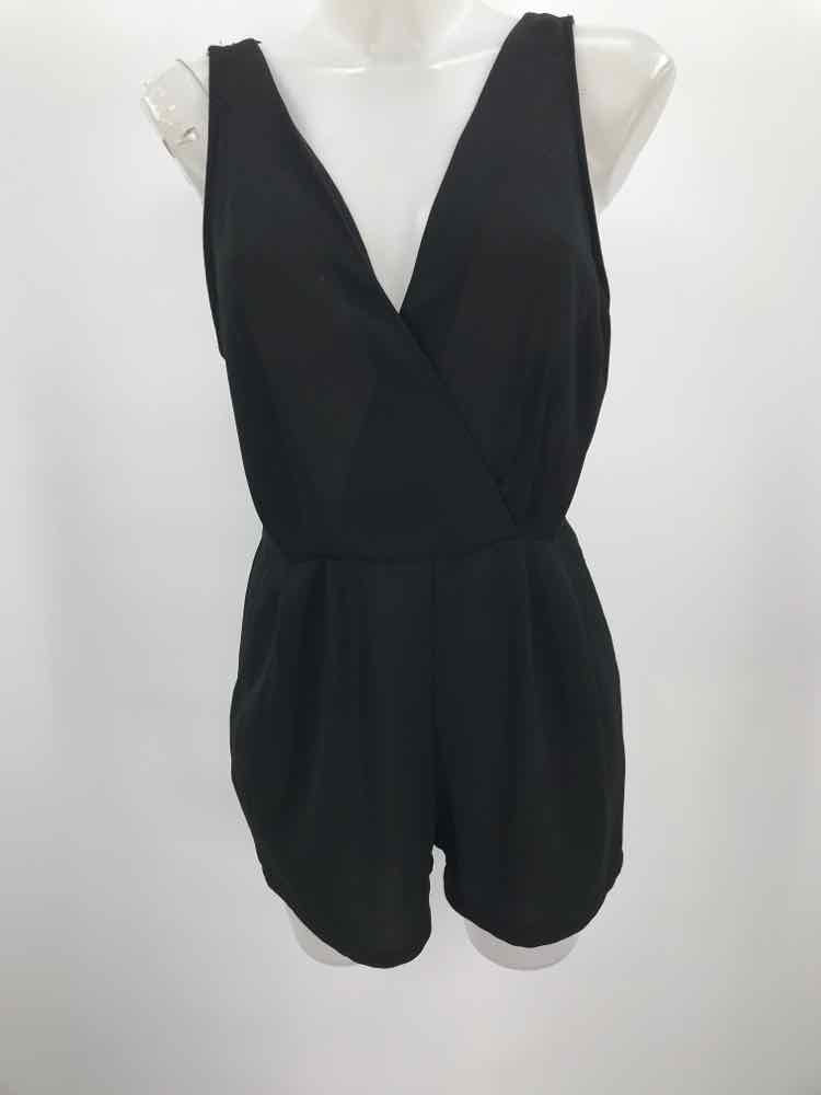 Cotton Candy Black Size Small Sleeveless Romper