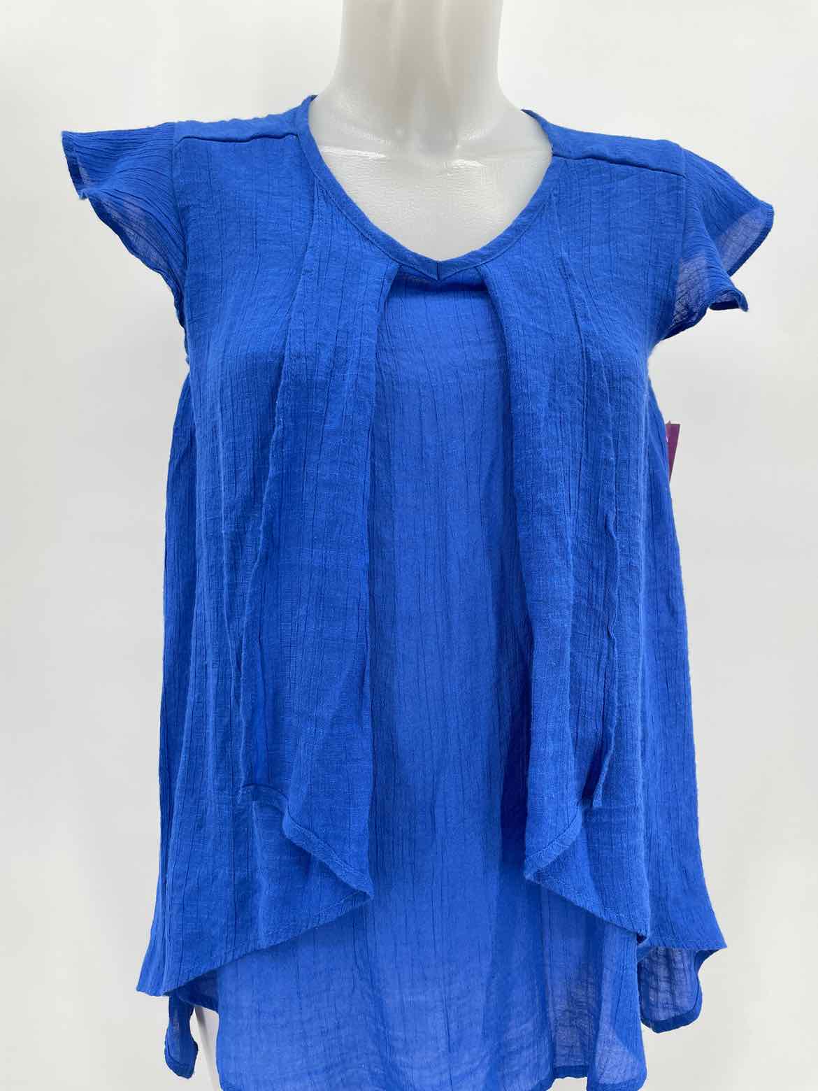 Counterparts Blue Size Small Pleated Blouse