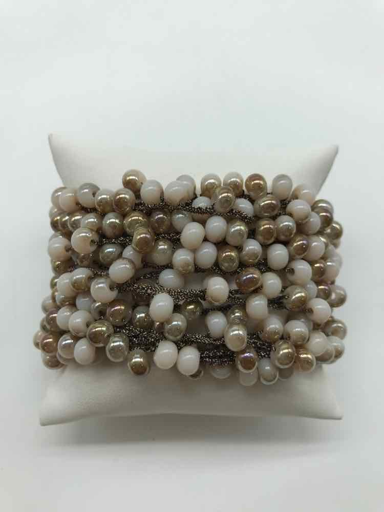 Cream Chunky Beaded Bracelet