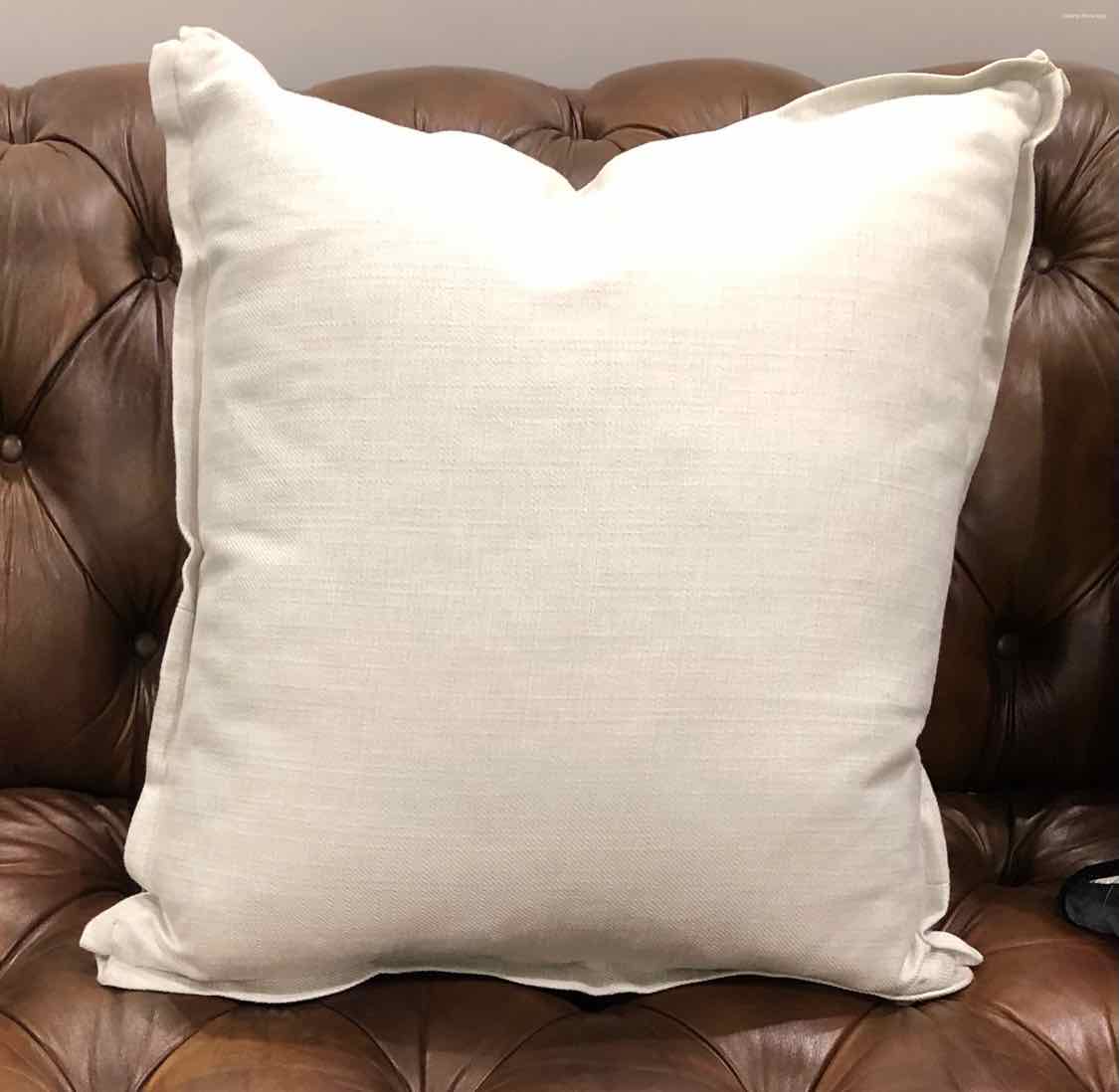 Cream Flanged Edge Down Pillow