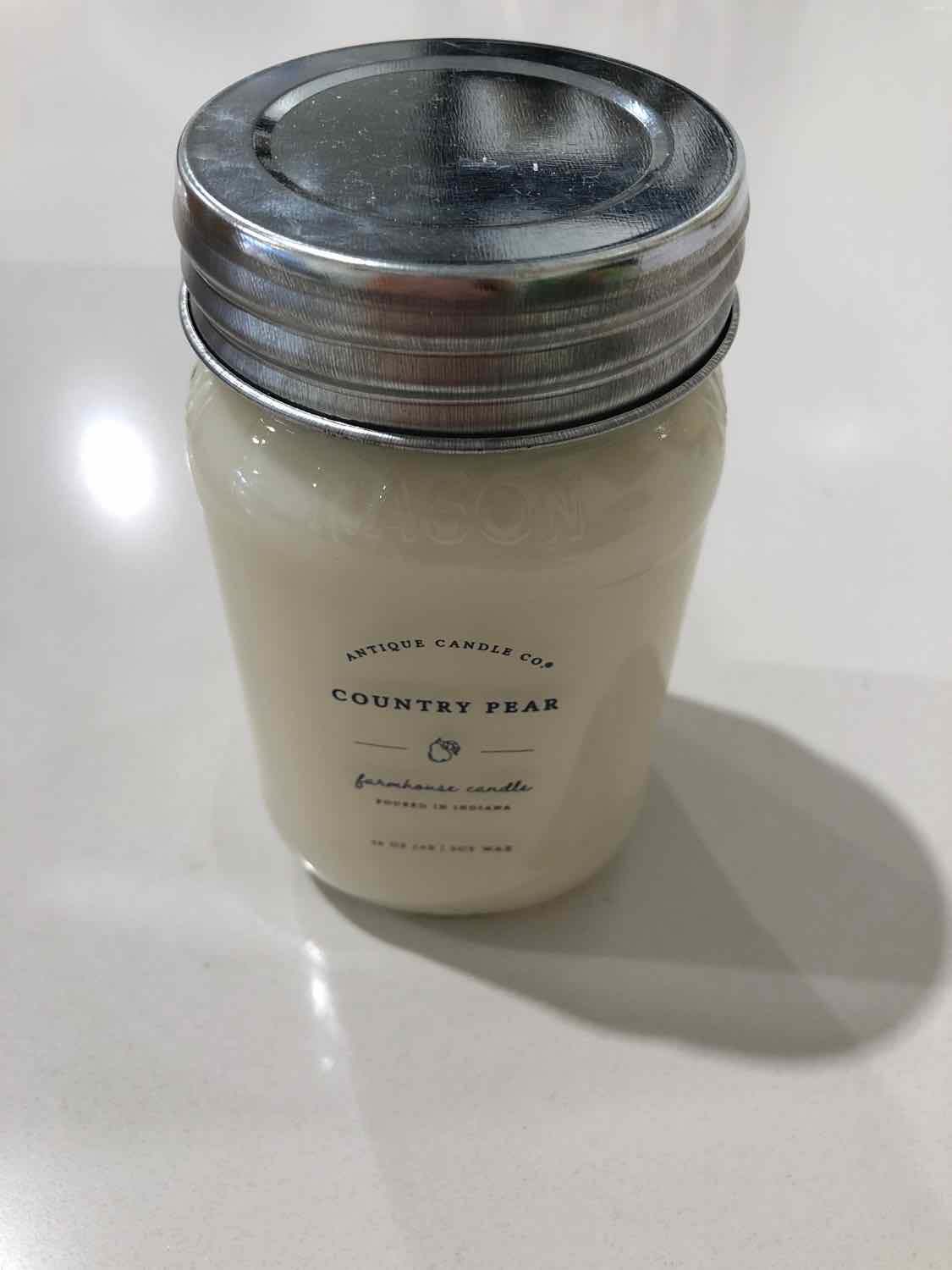 Cream Glass Mason Jar Antique Candle Company Candle