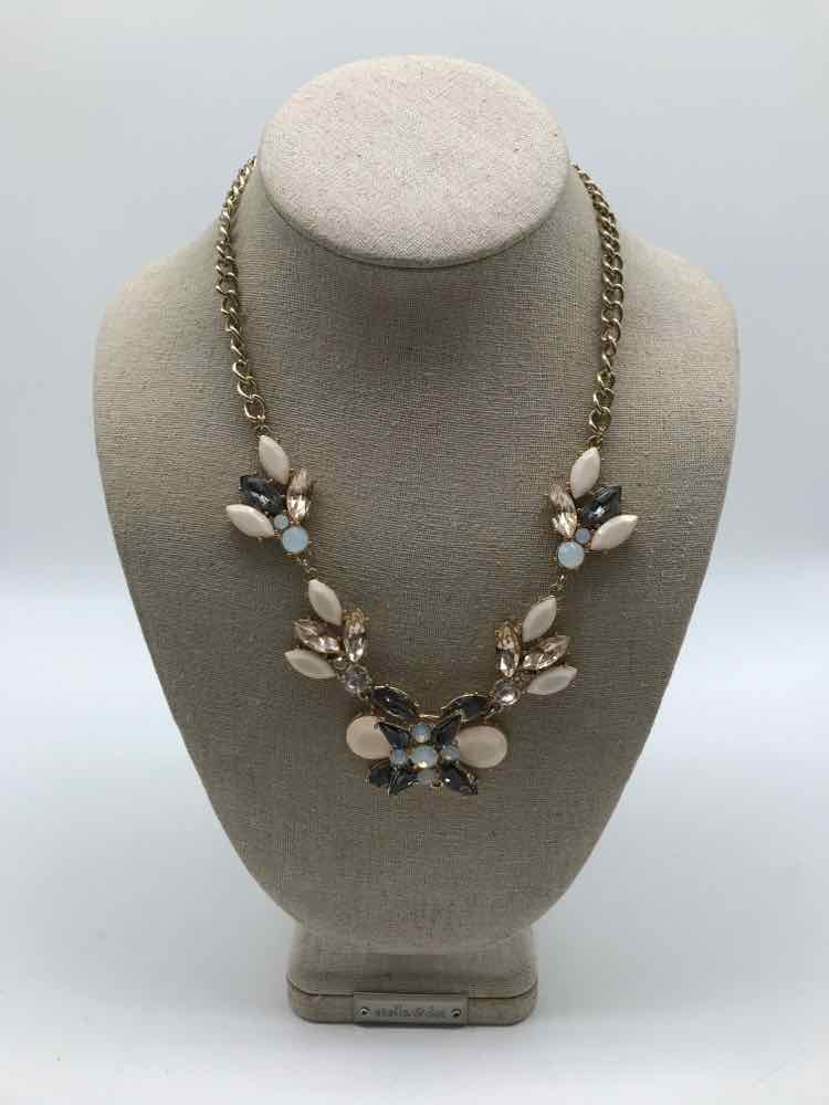 Cream Stone Statement Necklace