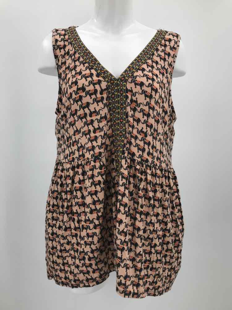 Cupio Tan Size XL Printed Tank Top