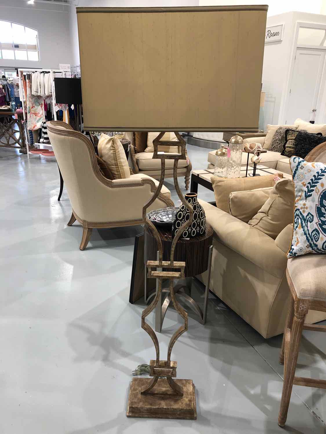 Currey&Co. Gold Metal Floor Lamp