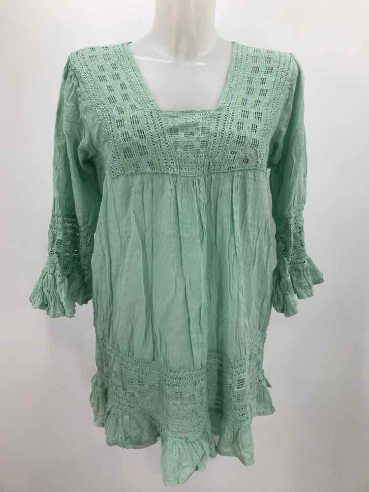 Cute Options Green Size Large Cotton Tunic