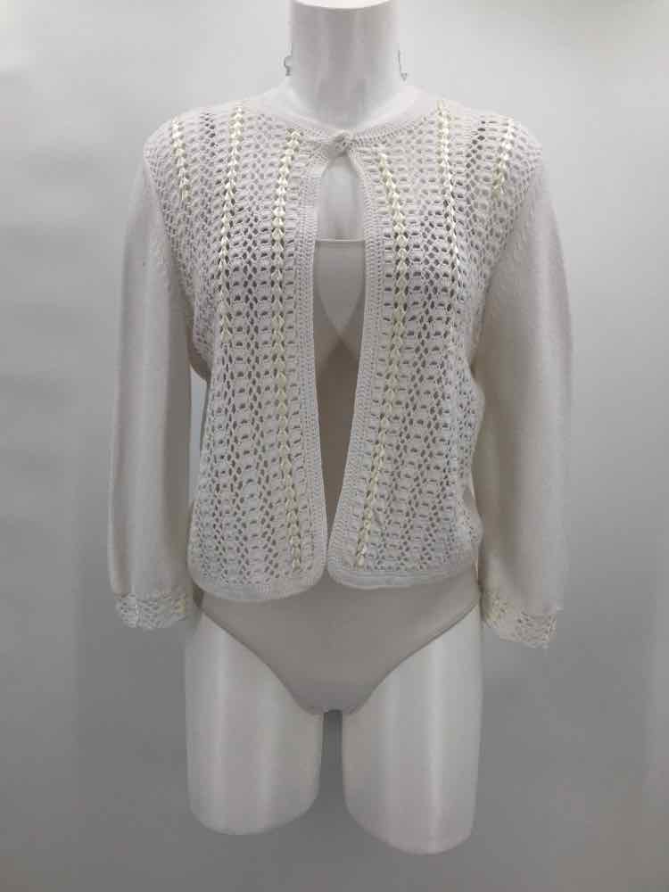 Cynthia Cynthia Steffe White Size Large Knitted Sweater