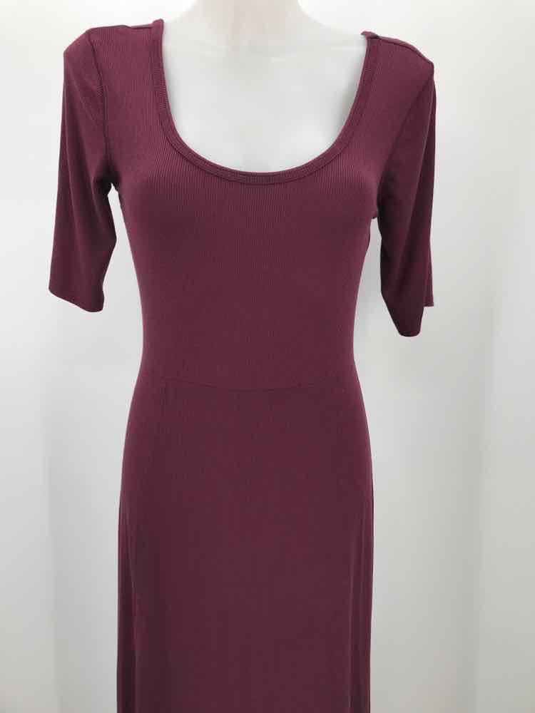 Daily Ritual Purple Size Small P Scoop Neck Midi Midi Dress