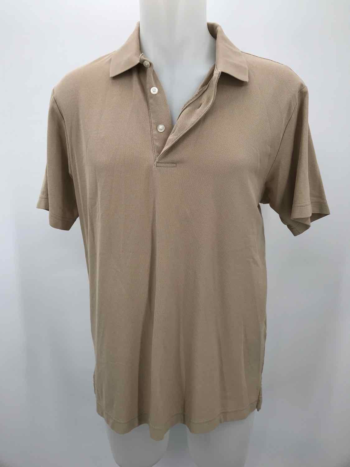 Daniel Cremieux Tan Large Cotton Men's Polo Shirt