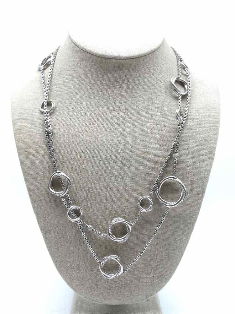 David Yurman 925 Silver Circle Chain Link