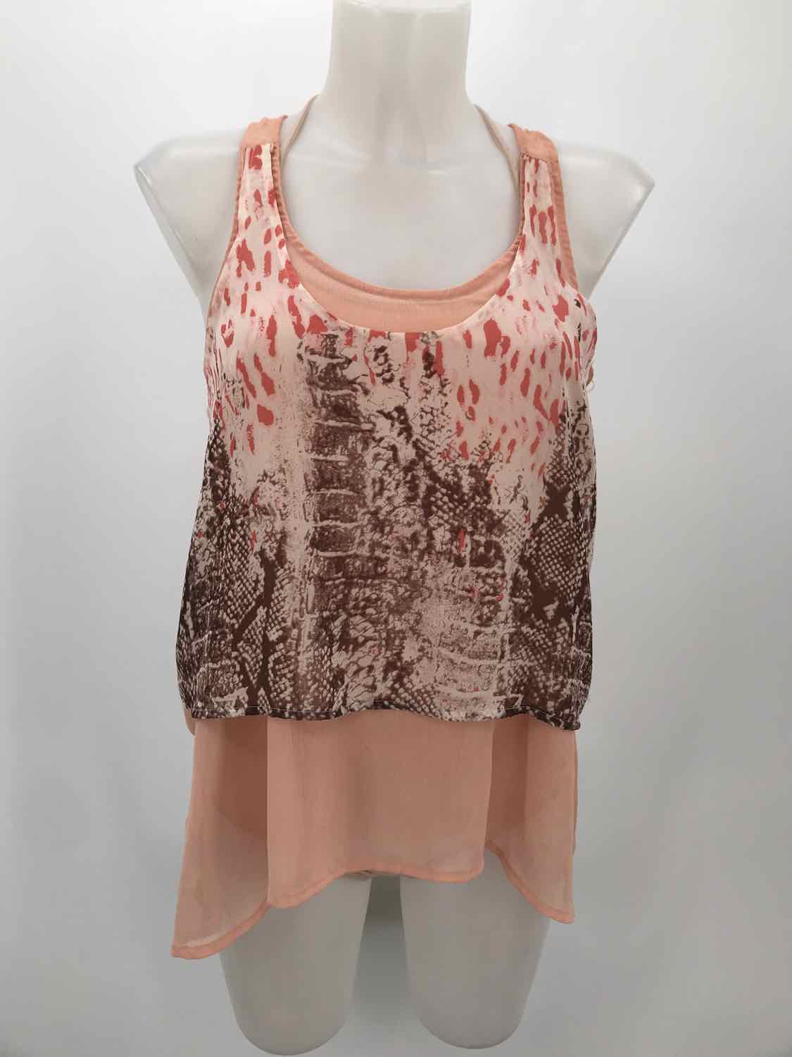 Daytrip Orange Size Small Layered Tank Top