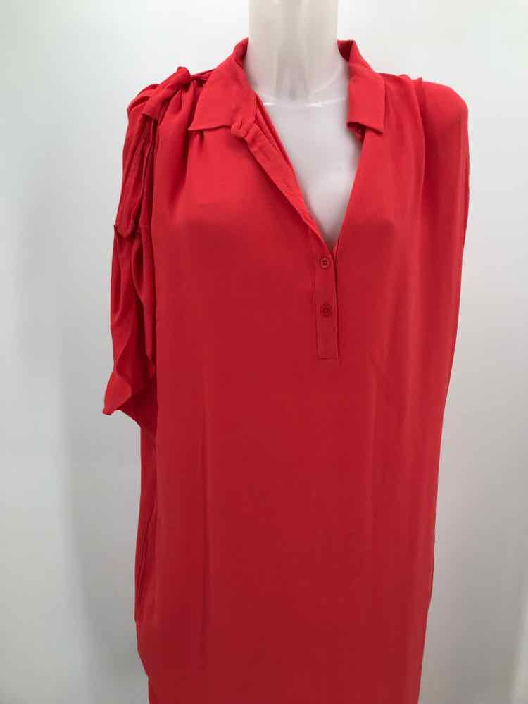 Diane Von Furstenberg Red Size 12 Short Short Sleeve Dress