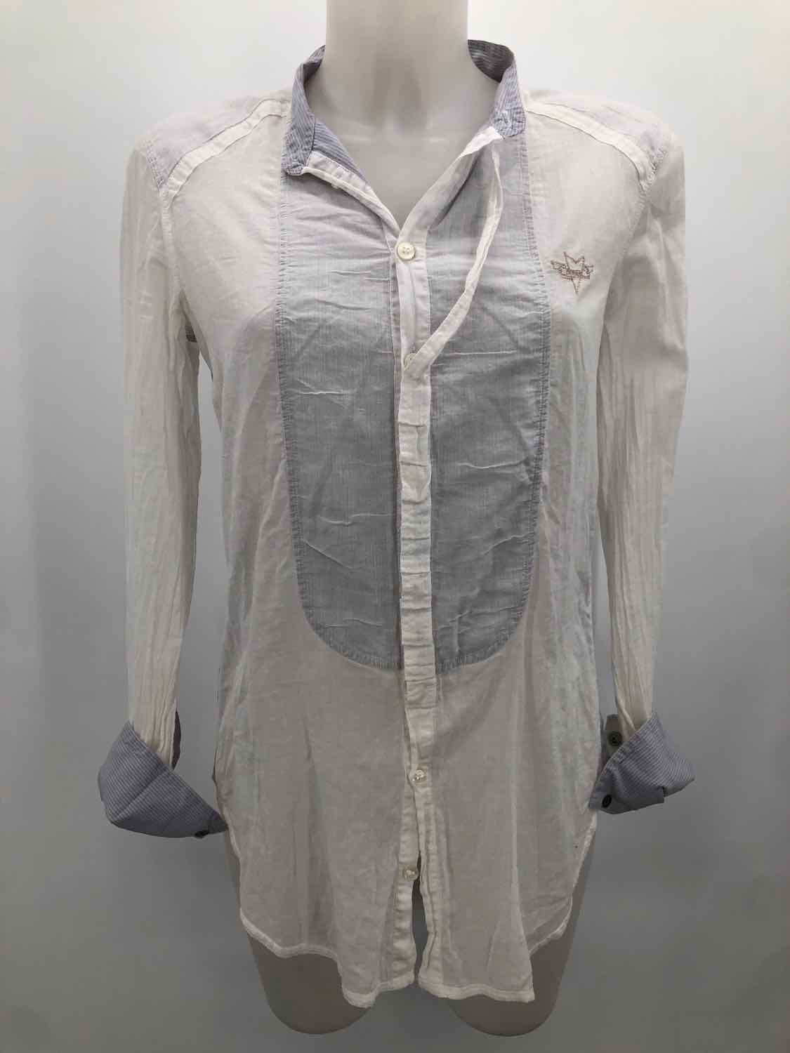 Diesel White Size Small Cotton Button Down