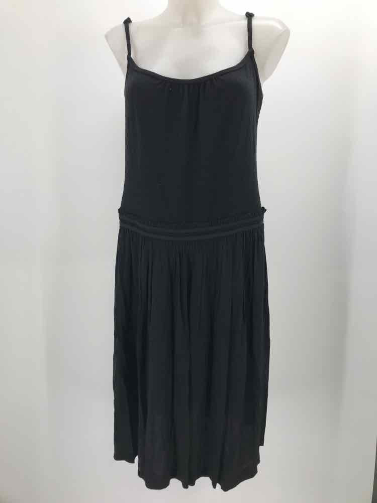 DKNY Black Size Medium Knee Length Sleeveless Dress