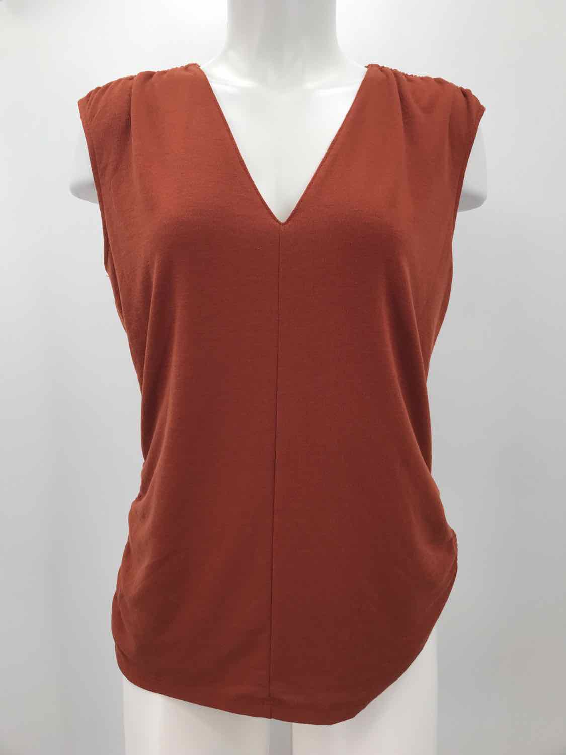 DKNY Brown Size Medium Ruched Tank Top