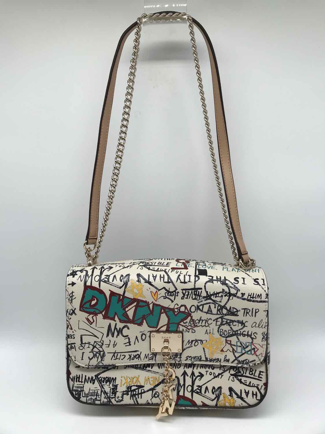 DKNY Ivory Graffiti Crossbody Crossbody