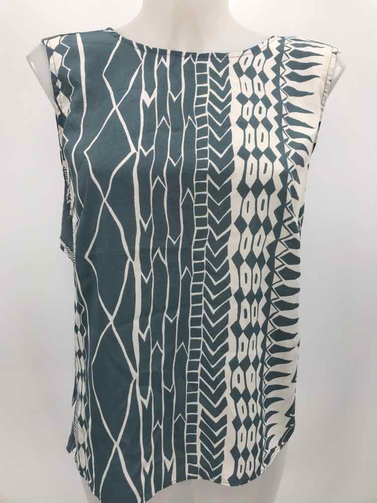 Dolan Blue Size Small Printed Sleeveless Top