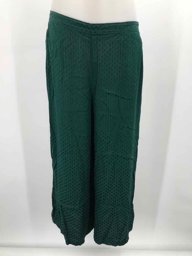 Dolan Green Size Large Spotted Wide Leg Pull On Pants