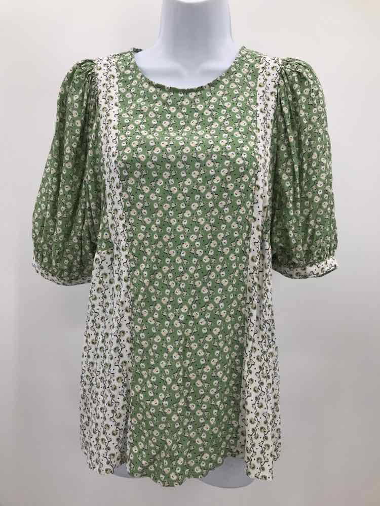 Dolan Green Size Small Printed Blouse