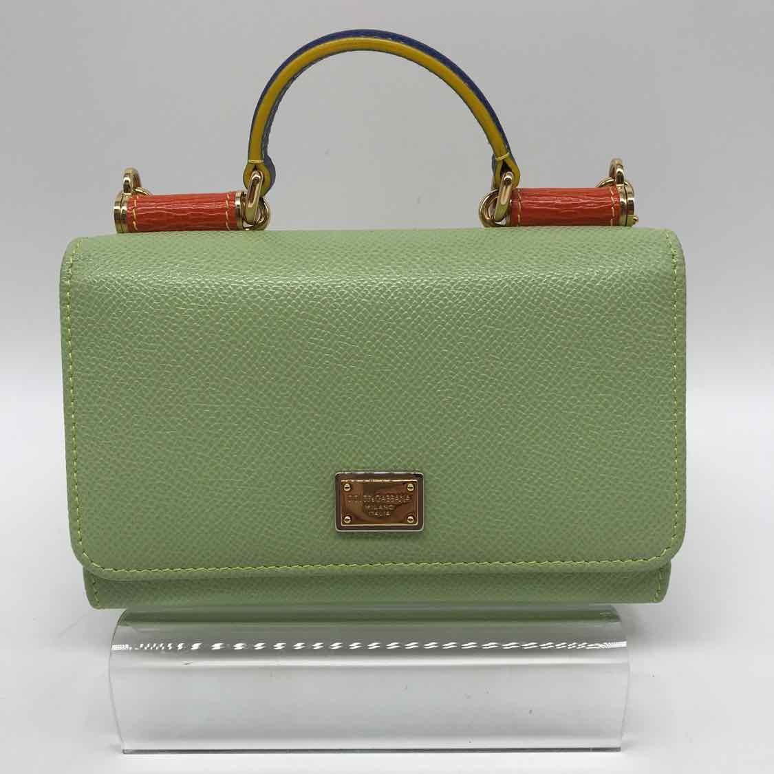 Dolce & Gabbana Green Dauphine mini Leather Crossbody