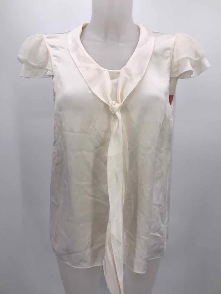 Dolce & Gabbana Ivory Size 8 Silk Blouse