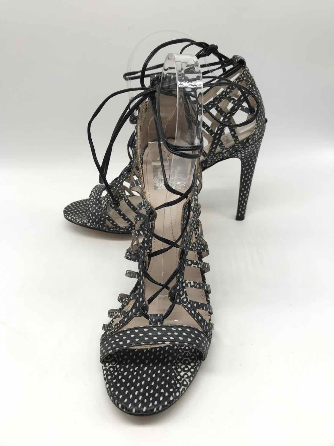 Dolce Vita Black Size 8.5 Printed Gladiator Heels