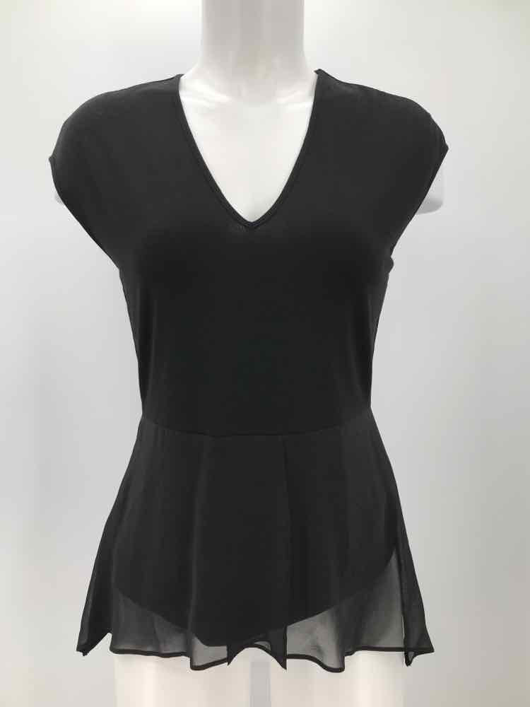 Doncaster Black Size Medium V Neck Blouse