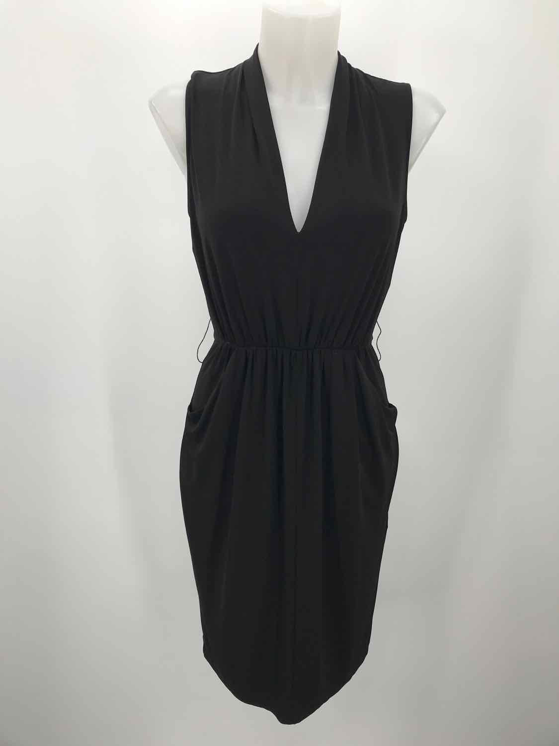 Donna Karan Black Size 2 Knee Length Sleeveless Dress