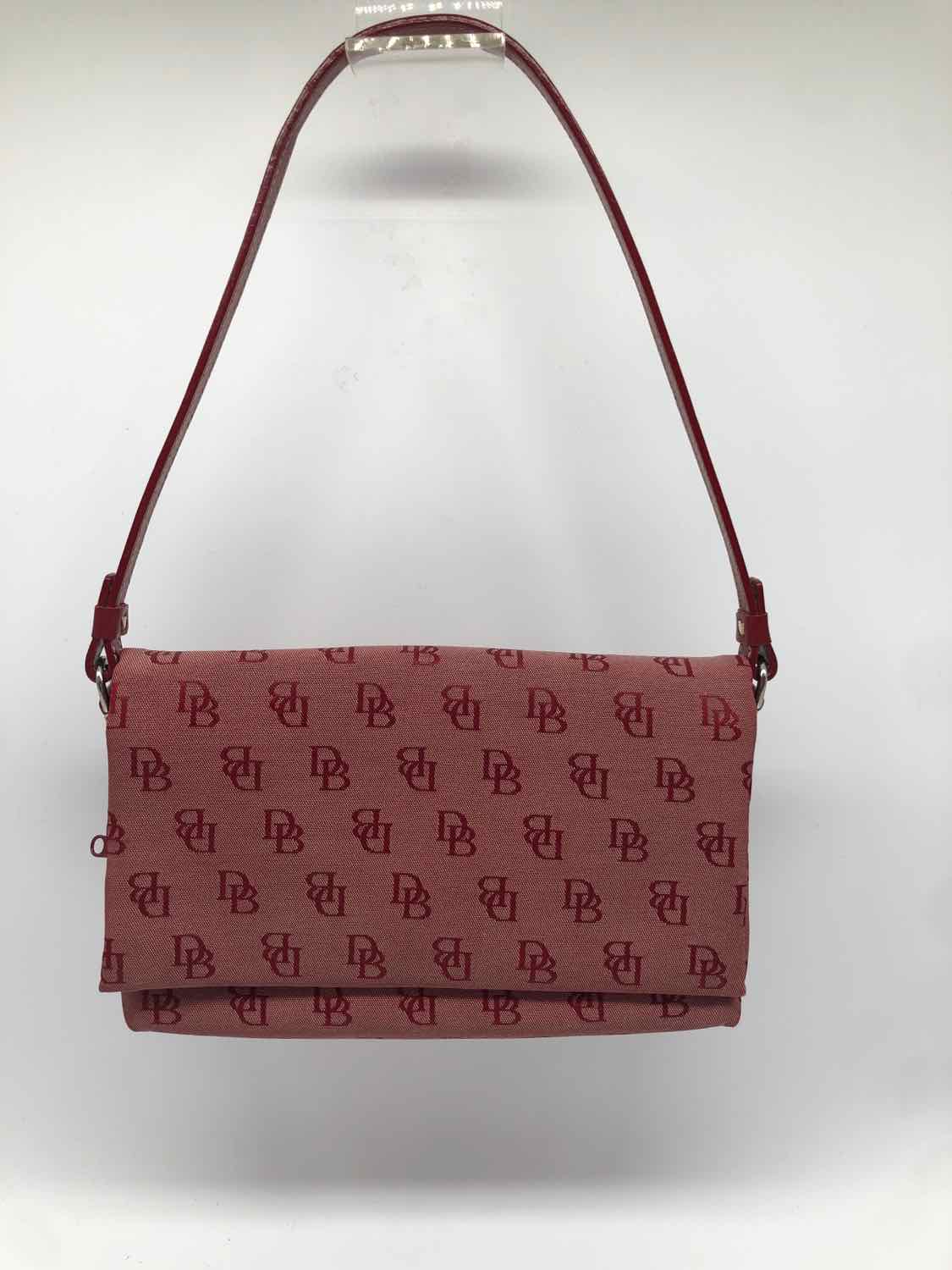 Dooney & Bourke Red Monogram Shoulder Bag Fabric Shoulder Bag