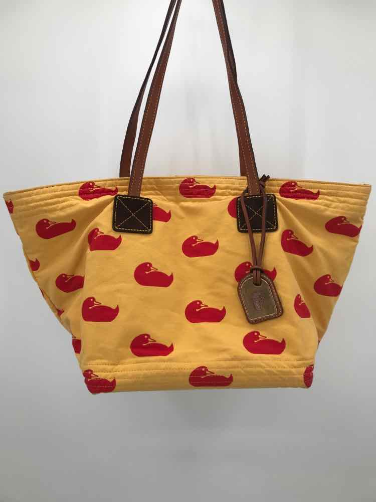 Dooney & Bourke Yellow Graphic Tote Bag