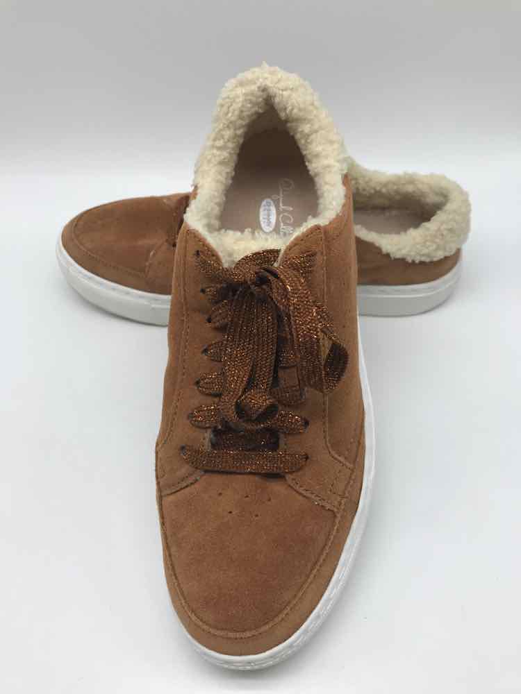 Dr Scholls Brown Size 8.5 Fuzzy Fashion Sneaker Sneaker