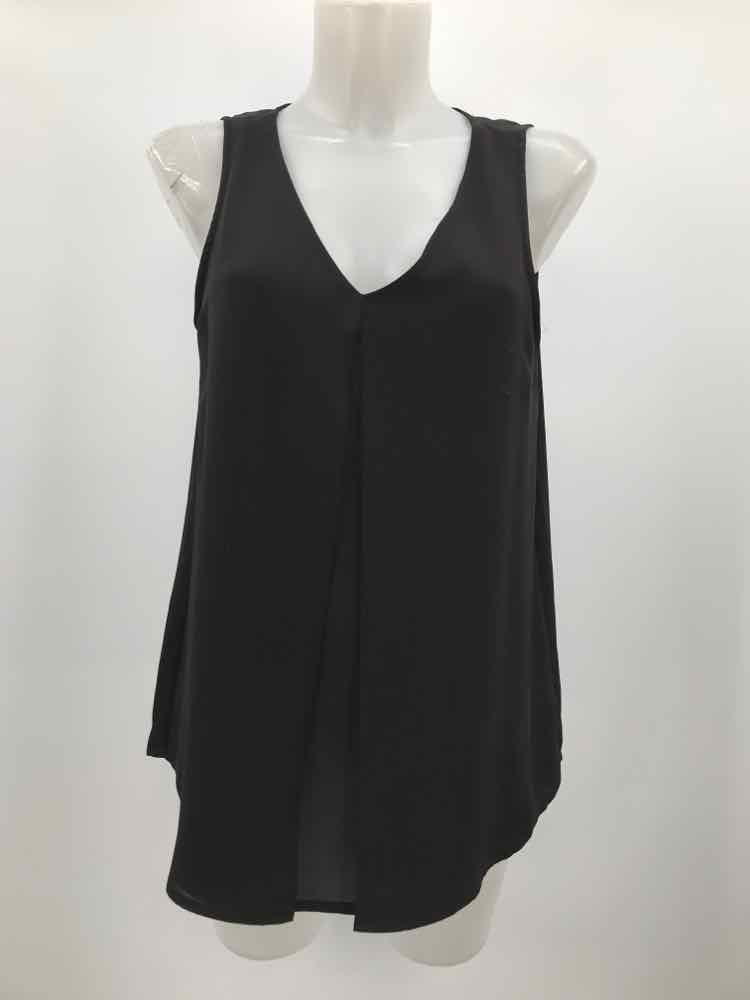 DR2 Black Size Medium Polyester V Neck Sleeveless Top