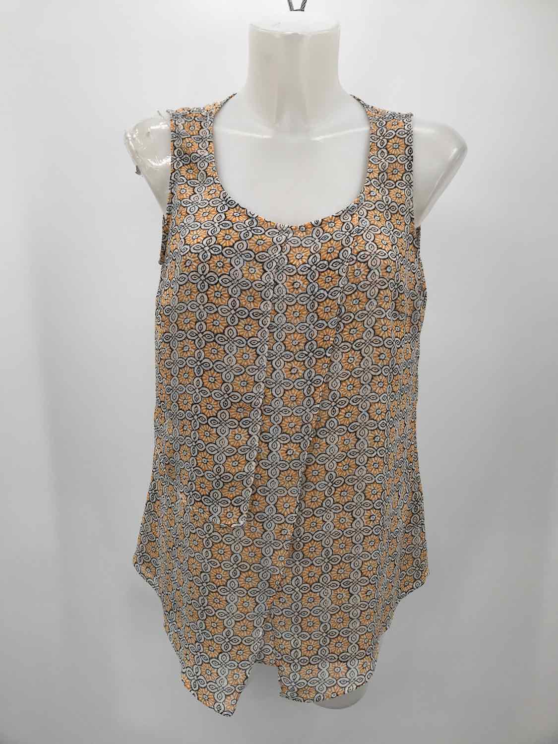 Dress Barn Yellow Size Medium Geo Design Tank Top