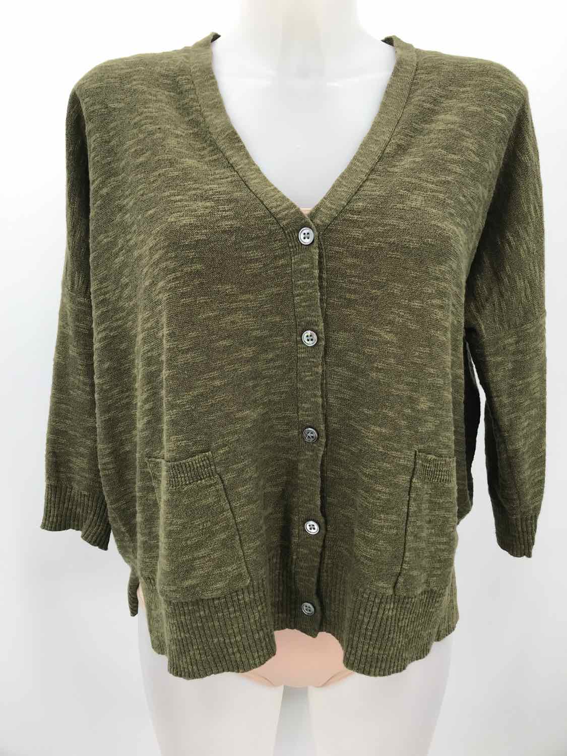 Eileen Fisher Green Size Small Button Down Cardigan