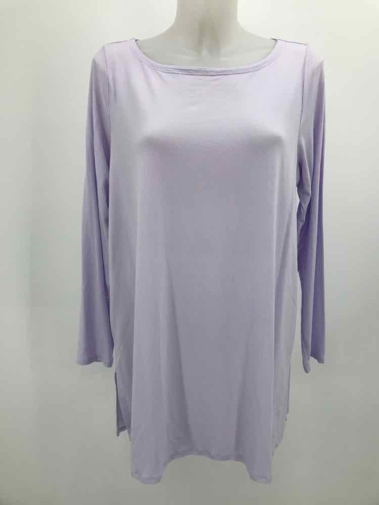 Eileen Fisher Purple Size Large Long Sleeve Blouse