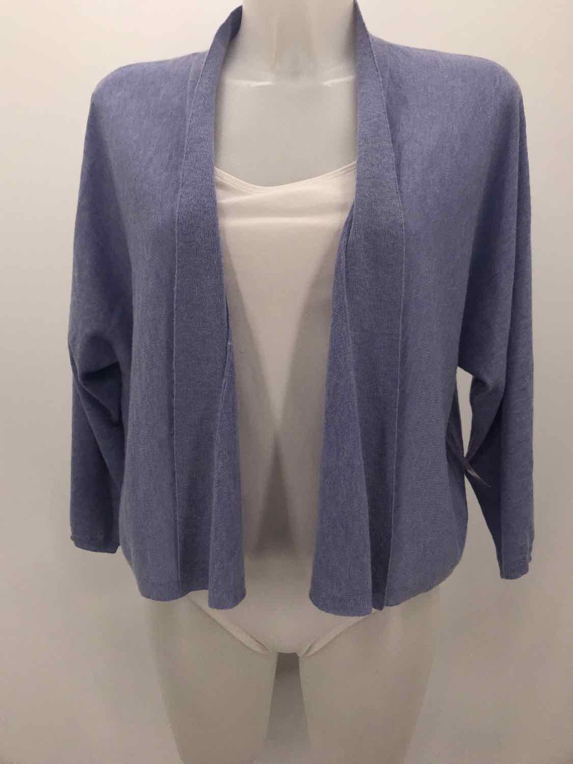 Eileen Fisher Purple Size XL Open Cropped Cardigan