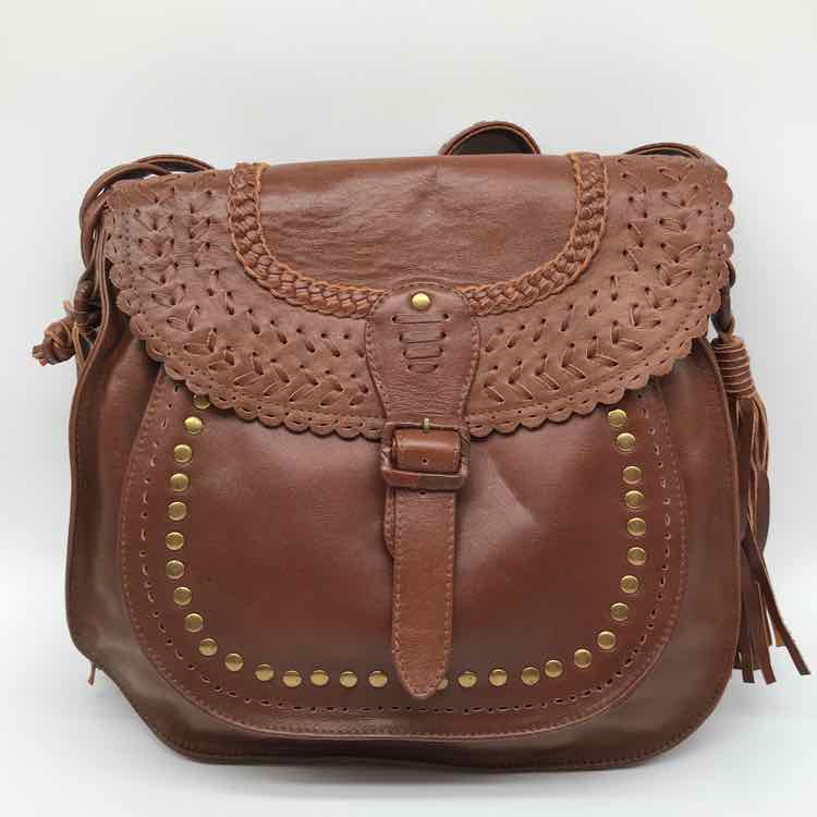 ELF Brown Embellished Satchel Satchel Handbag