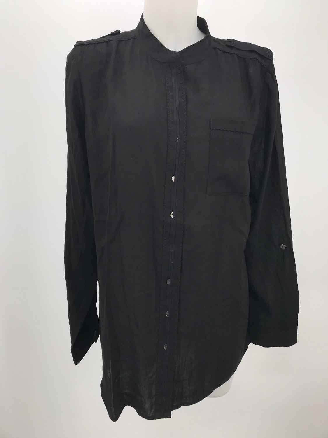 Elie Tahari Black Size Large Button Down