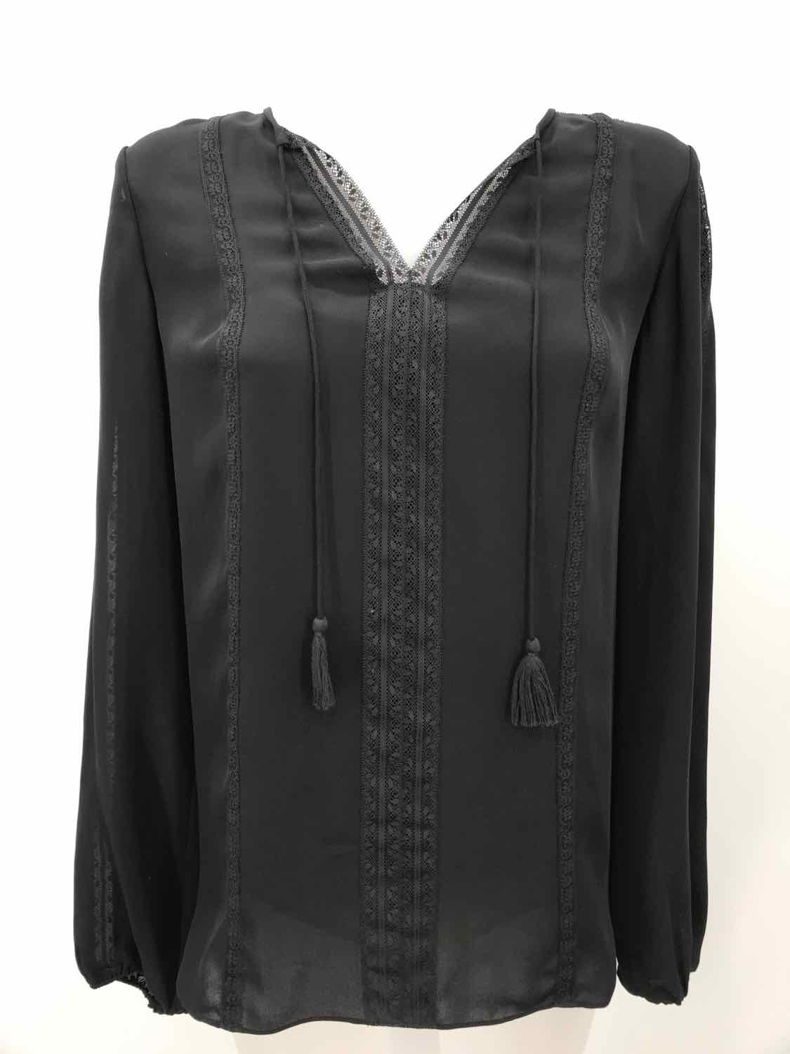 Elie Tahari Black Size Small P Crochet Tunic