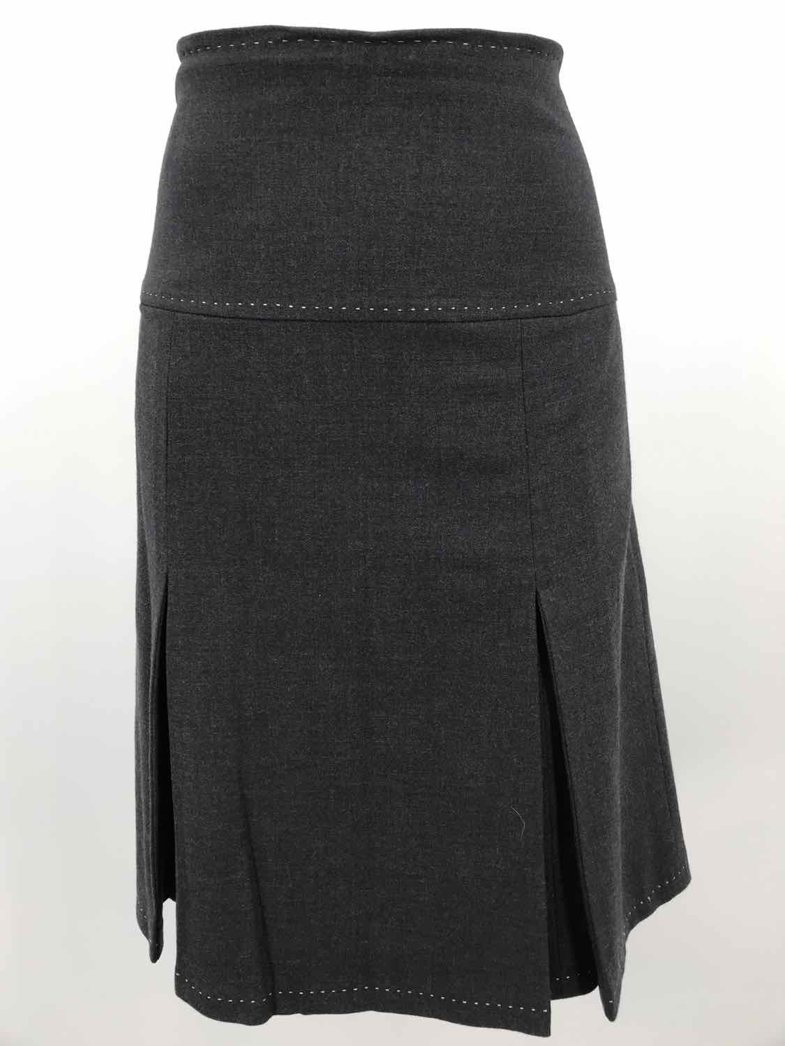 Elie Tahari Grey Size 8 Flare Knit Skirt