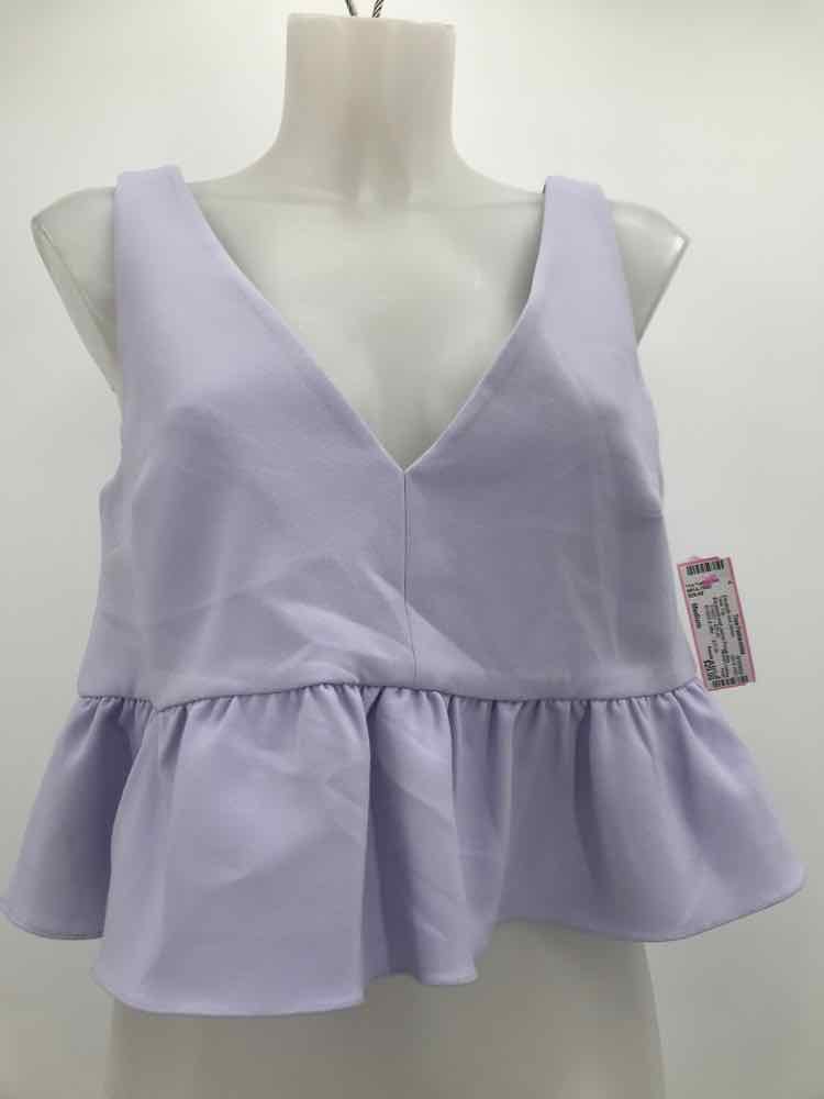 Elizabeth and James Purple Size Medium Peplum Cropped Tank Top