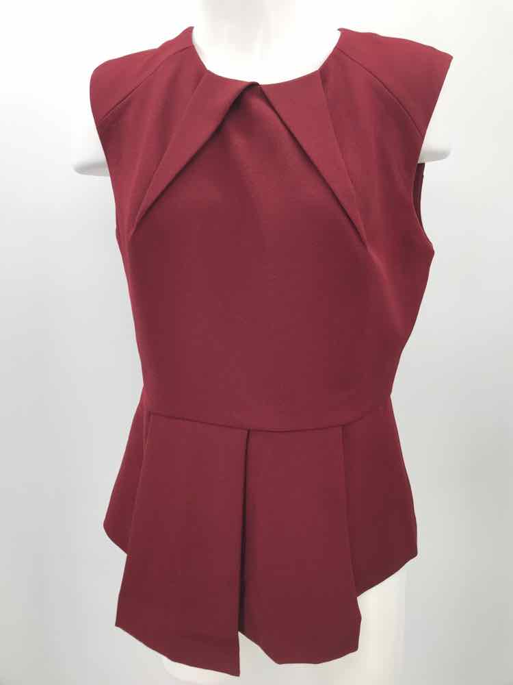 Elizabeth & Clarke Red Size 8 Structured Blouse