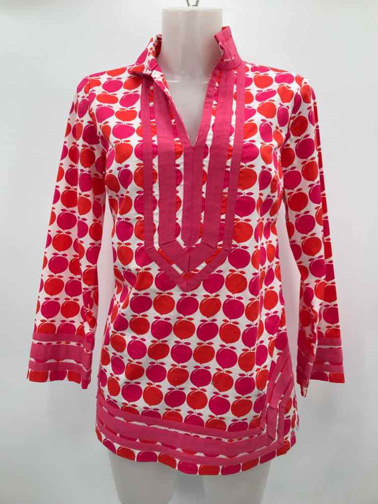 Elizabeth Mckay Pink Size XS Fruit Two Tone Tunic