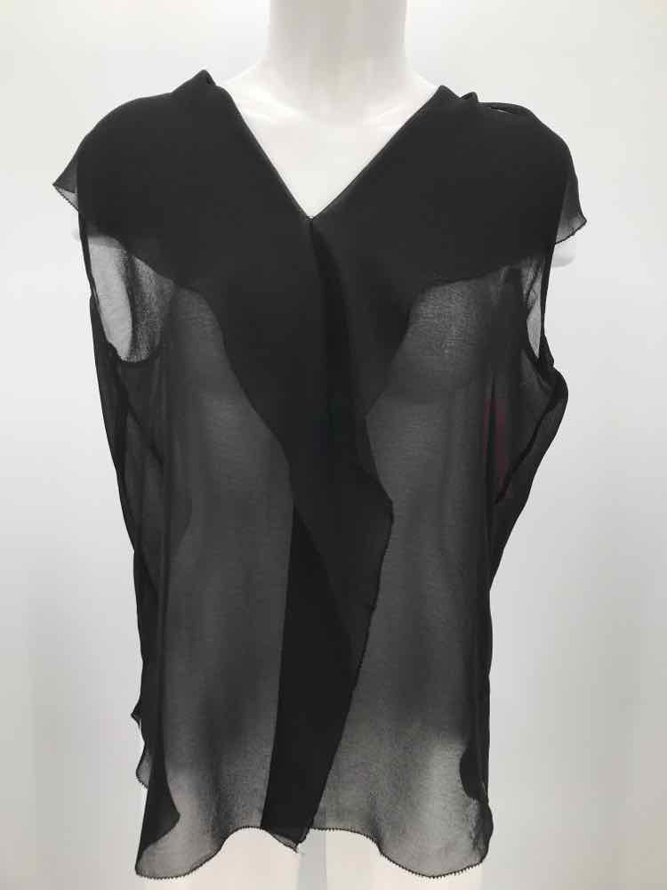 Ellen Tracy Black Size Medium Ruffle Tank Top