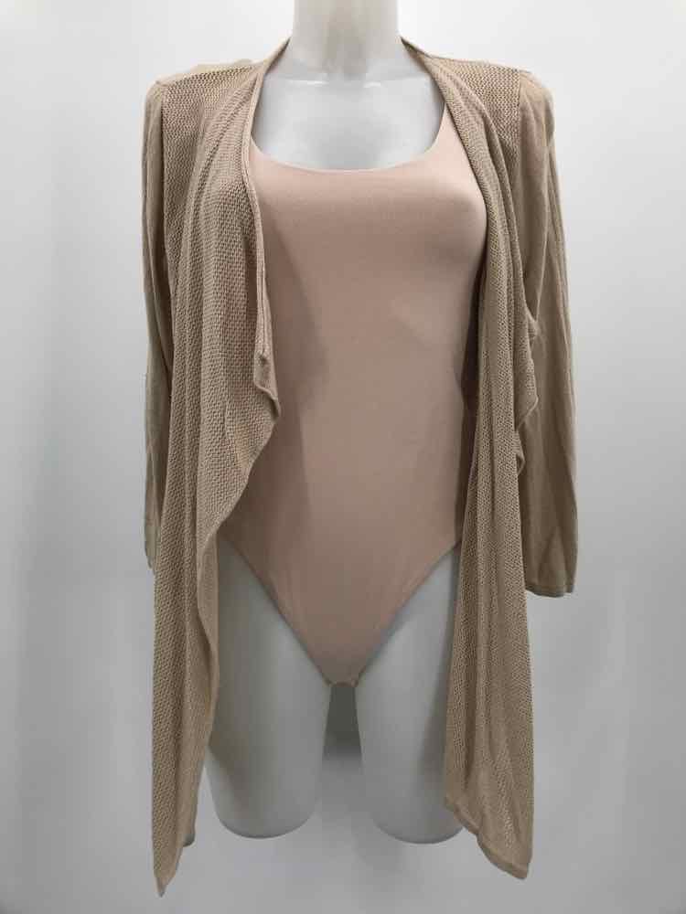 Emaline Tan Size Small Open Cardigan