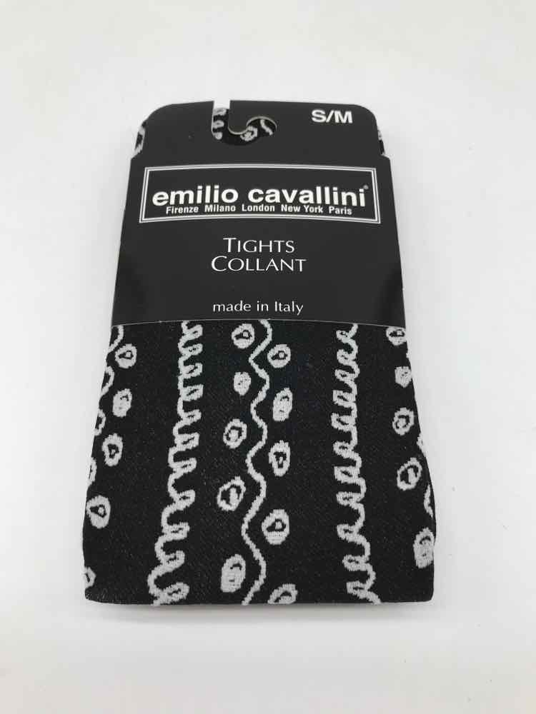 Emilio Cavallini Black Size Small Printed Tights