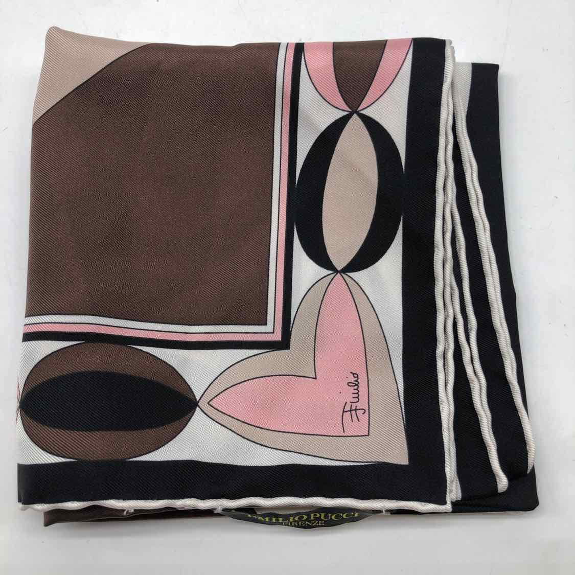 Emilio Pucci Brown Printed Scarves