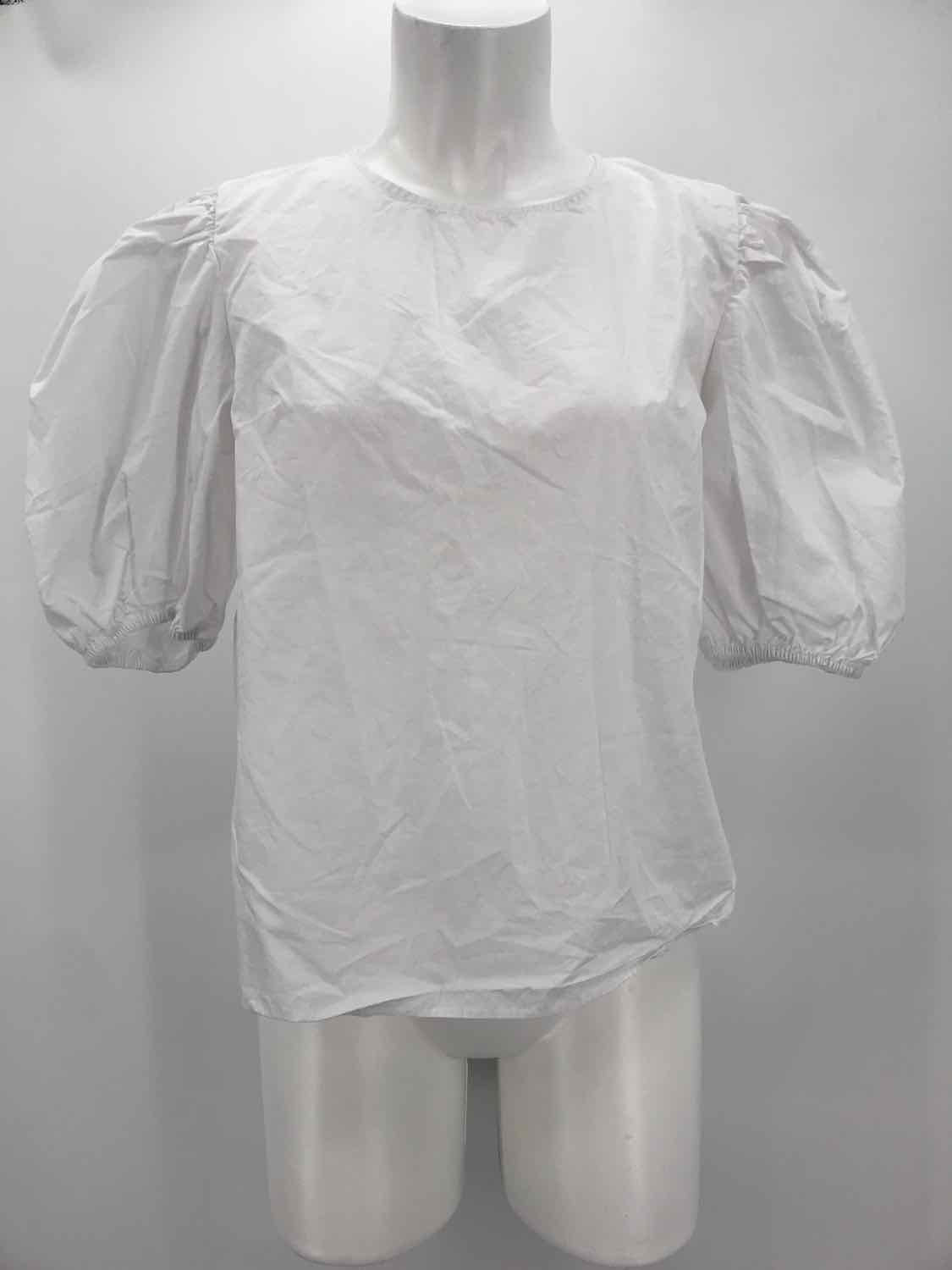 English Factory White Size Medium Puff Sleeve Blouse